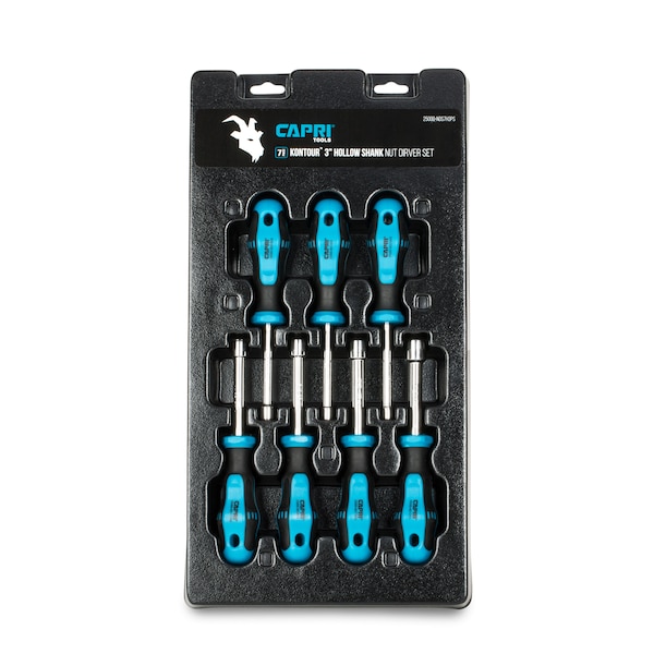 Kontour SAE Hollow Shaft Nut Driver Set, 7 pcs